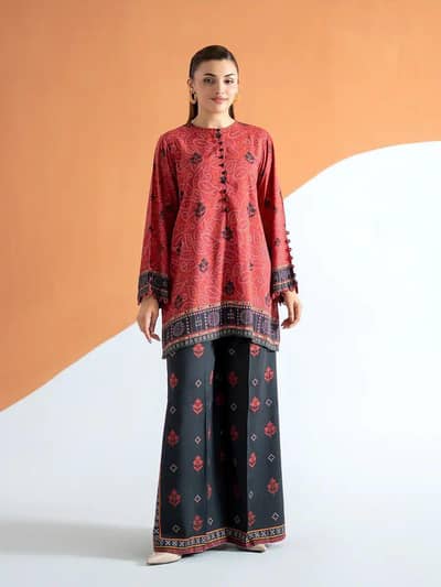 2PCS Digtal printed UNSTITCHED SUIT