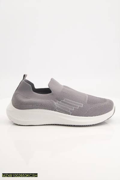 slip-on Jogging shoes white rubber sole comfortable