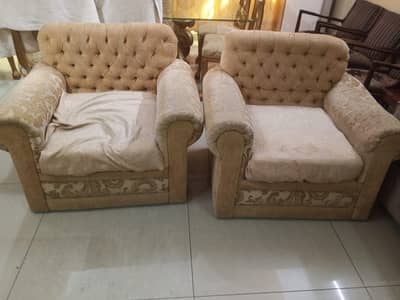 3+3 6 seater L shape sofa set with 1+1 single n 3 seater sofa for sale