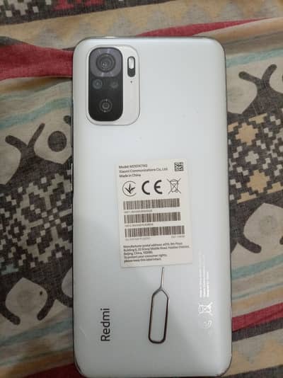 redmi note 10,white colour 4/128 GB with box & all original acessories