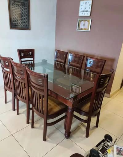 Eight chairs dining table