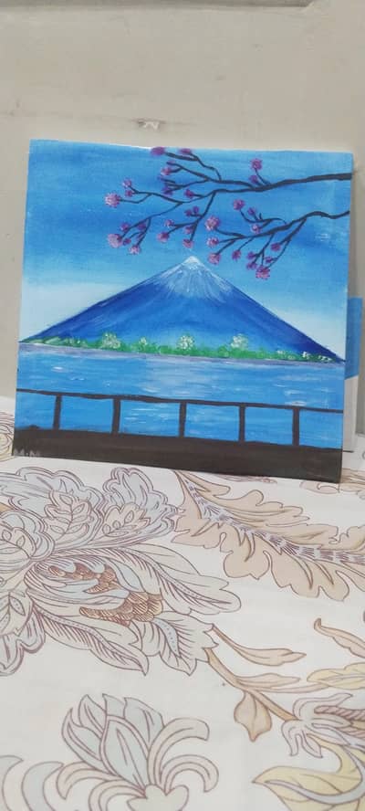 Mountain Fuji acrylic painting by Mohid khan