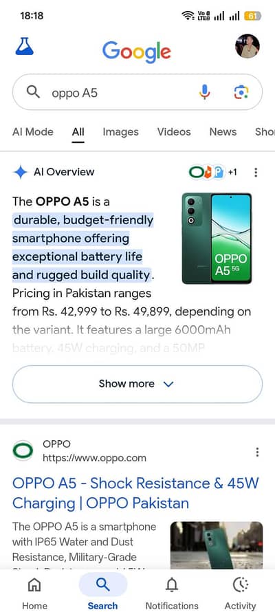 OPPO A5