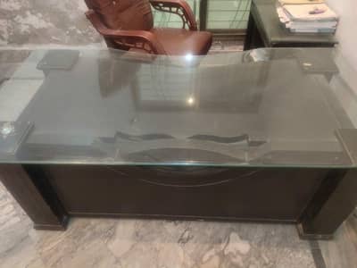 office table with glass top