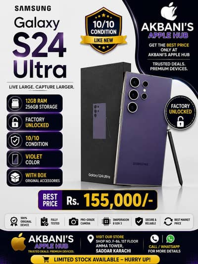 Samsung Galaxy S24 Ultra 12GB RAM 256GB Storage