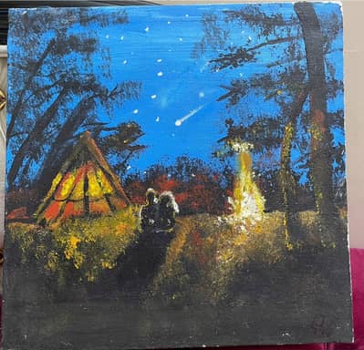 Painting | Camping Painting | Painting For Sale | Hand Made Painting