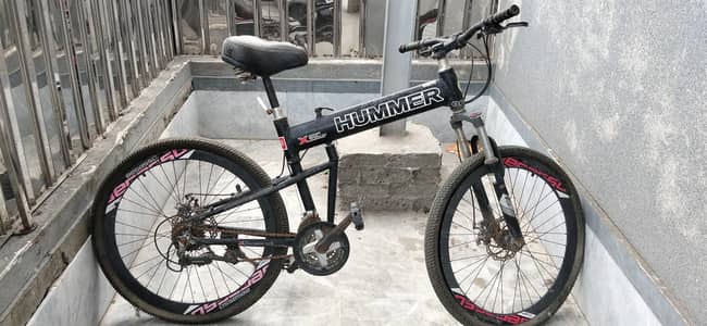 Hummer Folding Mountain Bike with Begasso Alloy Rims