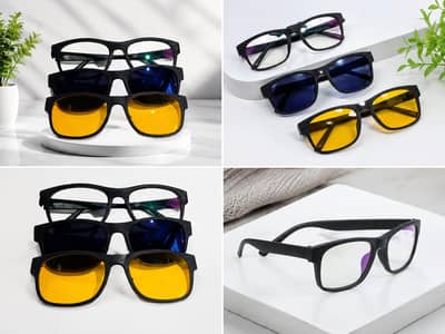  3-in-1 Magnetic Clip-On Glasses Frame For Sale