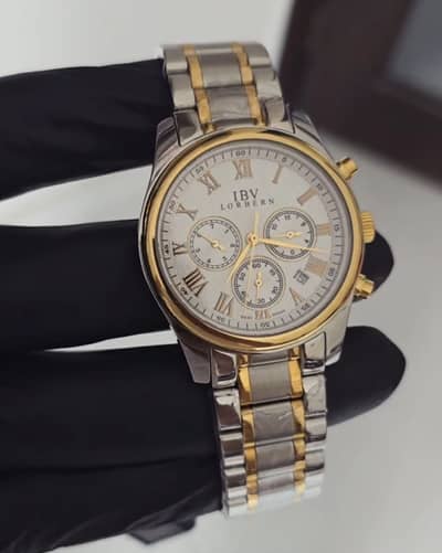 IBV LORBERN swiss design men two tone automatic watch