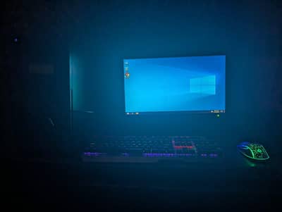 RGB Gaming PC Full Setup (inc. Monitor, Cables, Keyboard)