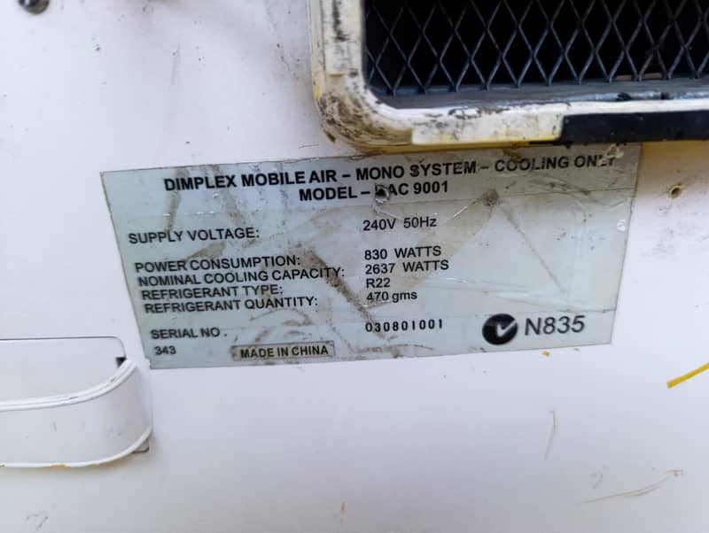 Dimplex portable AC 2