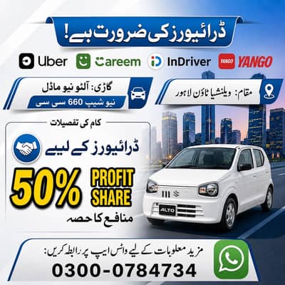 Driver Required | indrive yanngo | Urgent Hiring | jobs in Lahore