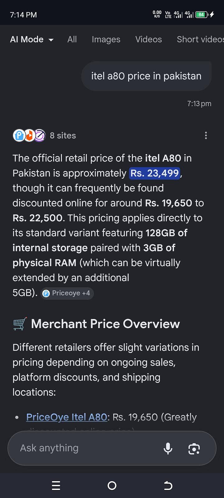 Itel A80 5
