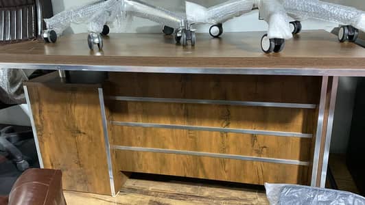 L shape office table - Office meeting table -Office wooden table