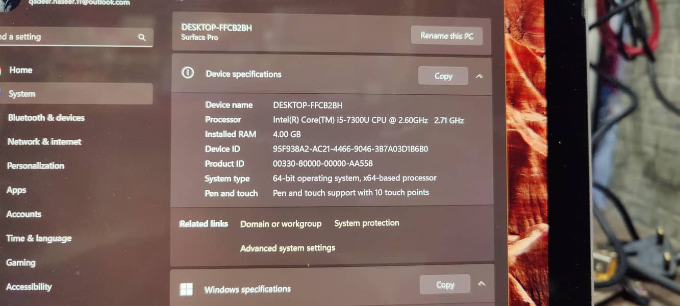 Microsoft surface pro 5 2