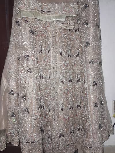 Bridal maxy/ walima maxy in champagne color.