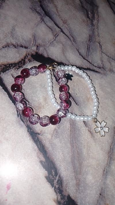 l beaded double side bracelet