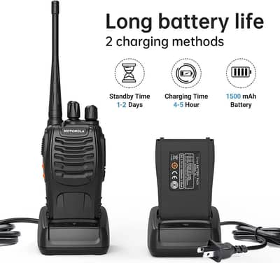 Professional MT918 Long Range UHF Walkie Talkie, dual band radios pair