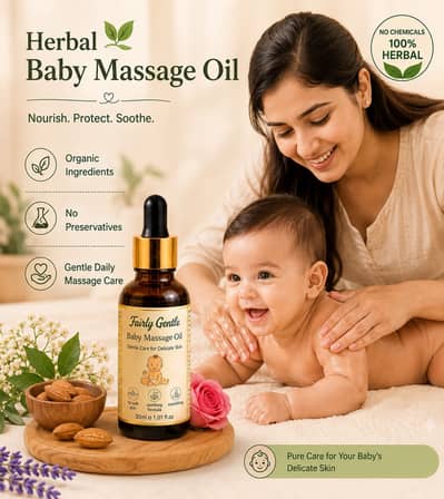 Fairly Gentle Baby Massage Oil 30ml | 100% Herbal & Organic Formula