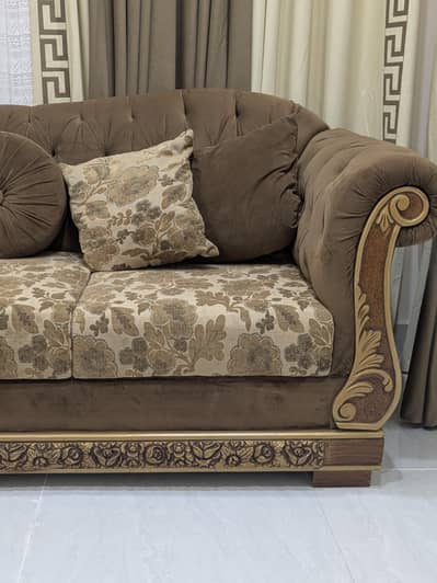 full chenille front back and side 6 seater