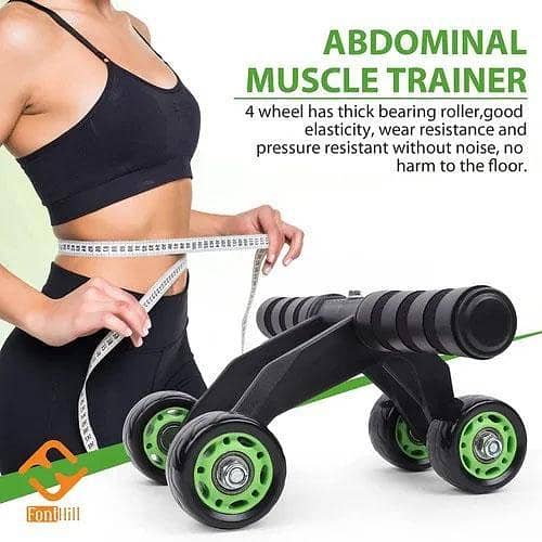 4 Wheel AB Roller Wheel Toner Exercise Equipment for Abdominal Core Workouts