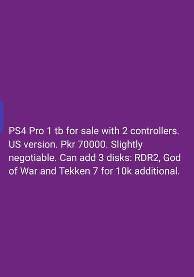 PS4 pro 1 tb