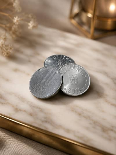 Romania 10 bani coin