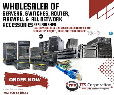 HP, Dell, Cisco, Fortinet - Server, Switch, Router, Firewall, License.