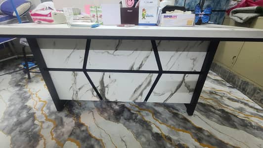 Office Table + Side Small Table + revolving Chair Japan ( Peti Wali )