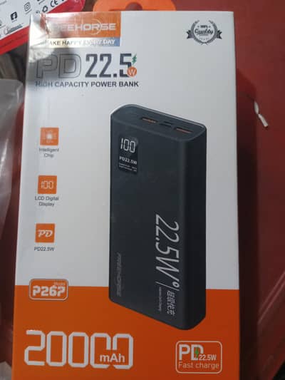 power bank 22.5 watt fast charge 20.000 mh