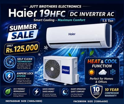 Haier 1.5 ton new Ac