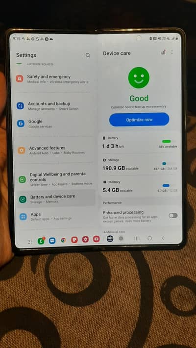 Samsung Z fold 3 Pta Approved 12/256gb