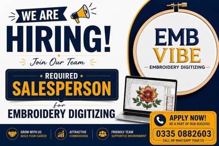 Embroidery Digitizer Sales Person