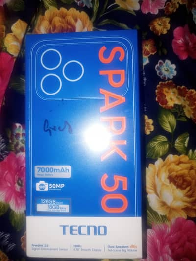 techno spark 50  box pack phone  urgent sale