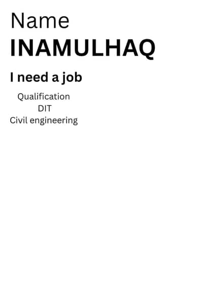 I need a job