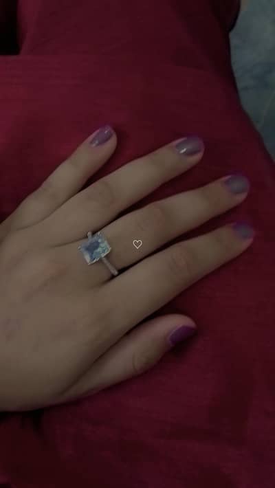 silver diamond ring