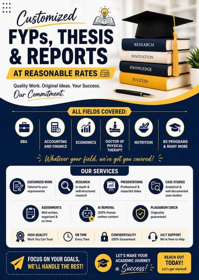 Customized FYPs, Thesis & Reports at reasonable