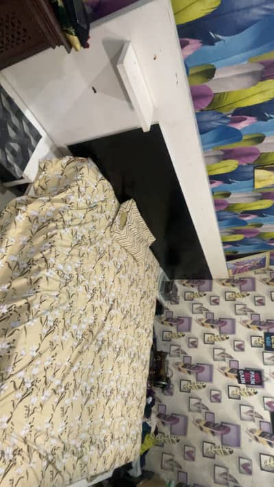 king size wooden bed and dressing with draws for sale