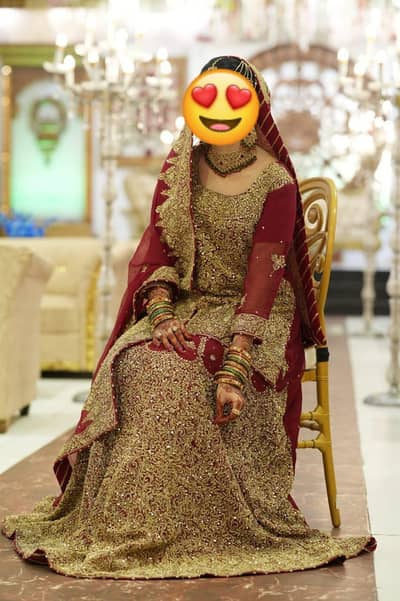 Stunning Dark Red Bridal Lehenga for Sale