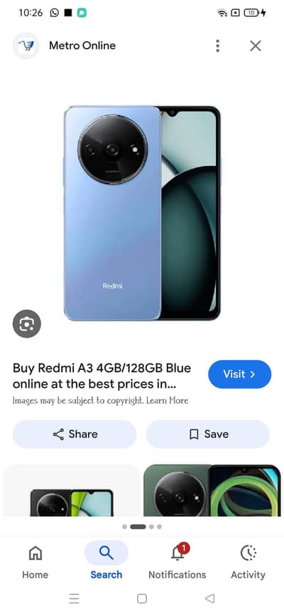Xiaomi Redmi a3 4/128 all original jis bahi ny lane 03147046780 msg