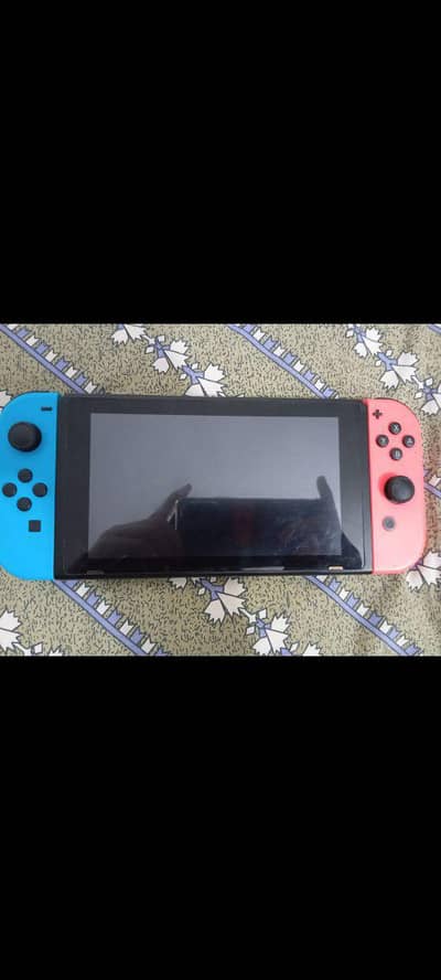 Nintendo Switch V1 Console with Neon Red/Blue Joycons