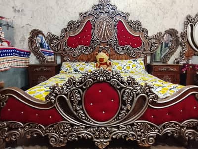 king size bed dressing table and side table