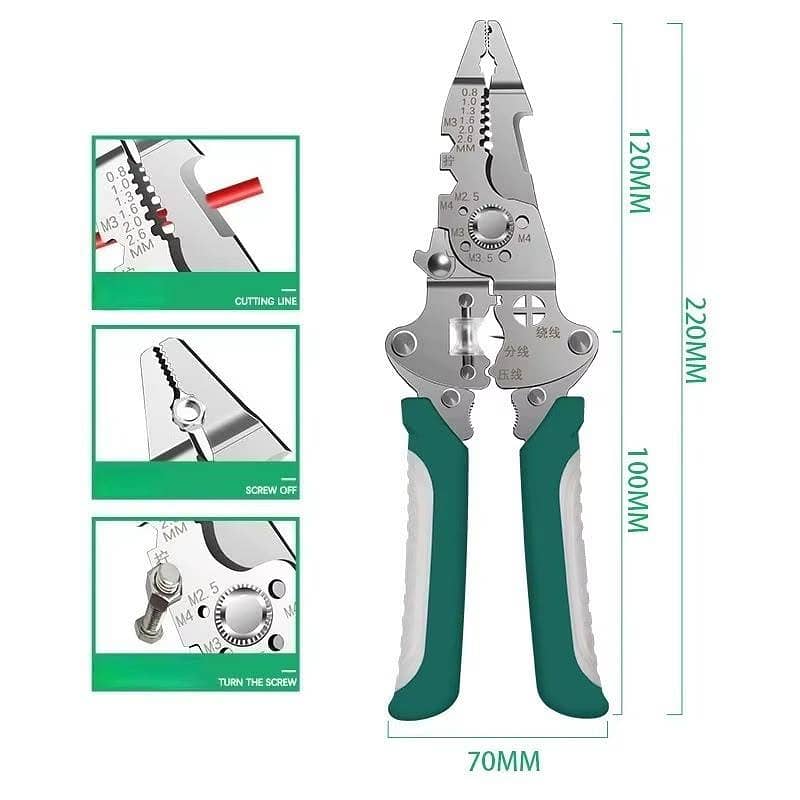 Multi-Function Wire Stripper and Crimping Tool | PREMIUM QUALITY | 1