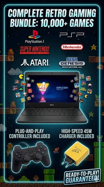 Batoceria Chromebook with 10k+ Games | Charger | Game Controller |