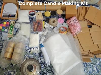 Complete Candle Making Kit with Materials, Packaging & Equipments
