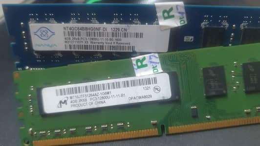 ddr3 Ram 8gb 1600mhz.  4+4