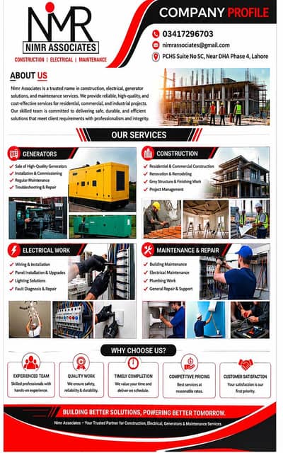 Civil maintenance,electrical & repair work
