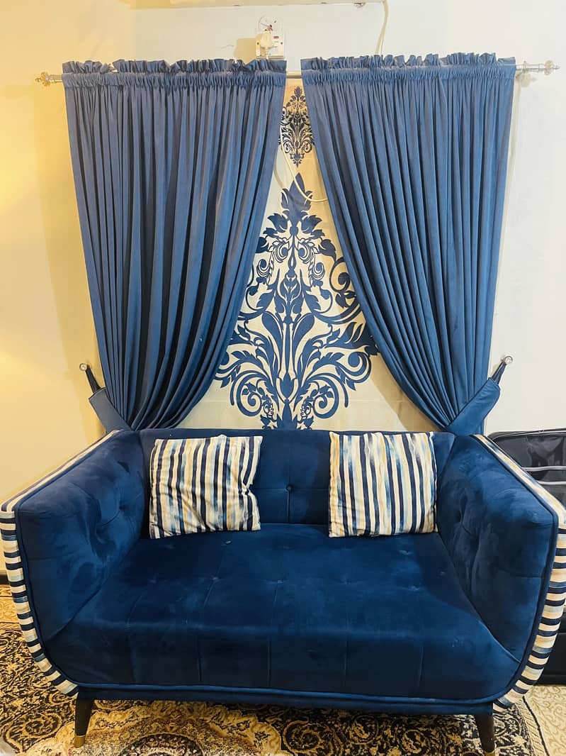 Sofa with curtains complete set 1
