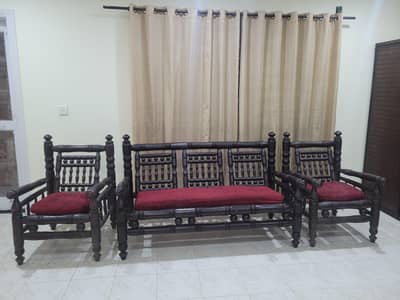 5 Seater Antique Wooden Sofa Set