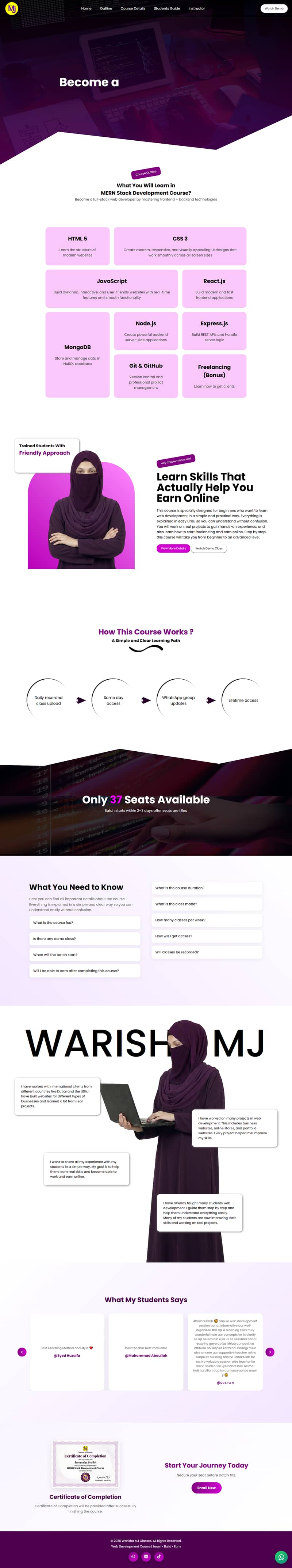 1-Year Online MERN Stack Coding Course Only 5000 Single Fee 4